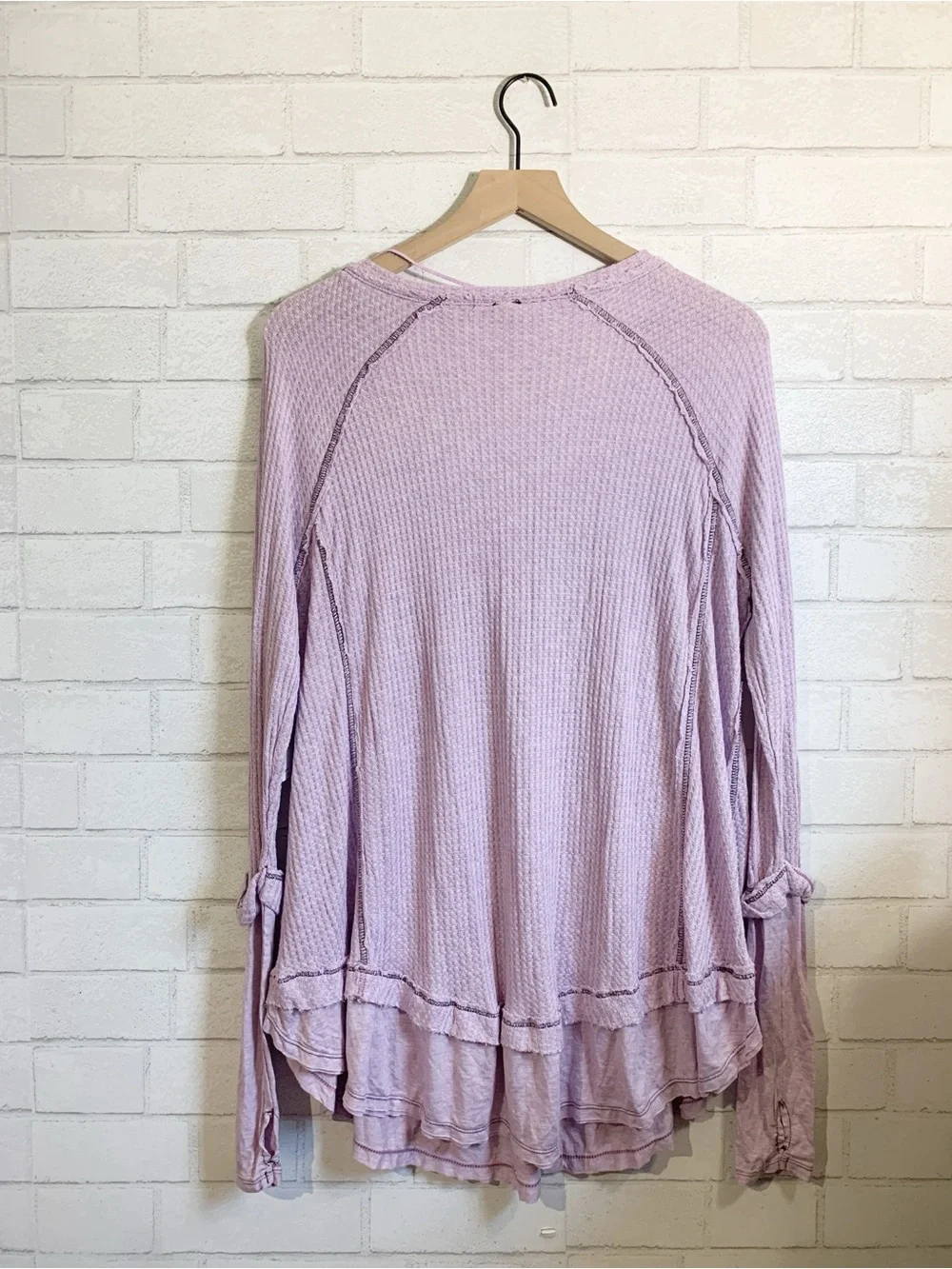 Free People We The Free Drippy Soft Lavender Laguna Thermal Top New